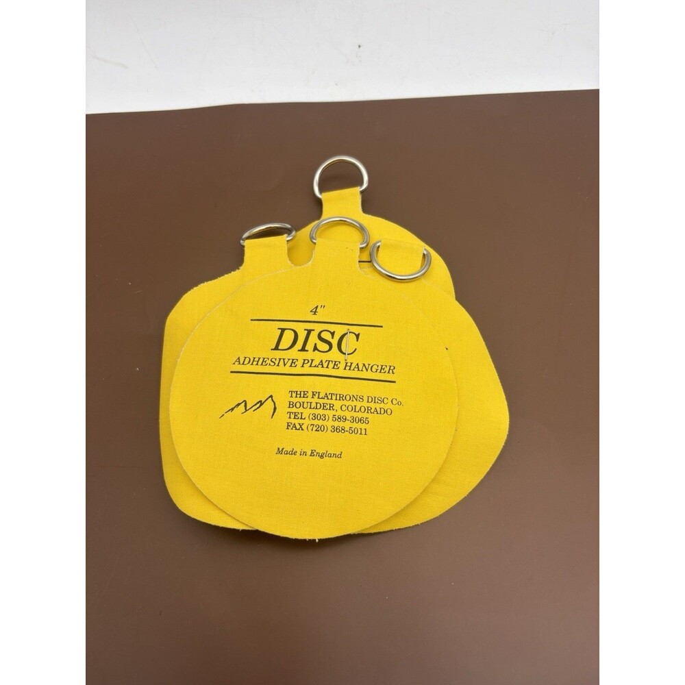4” Adhesive Plate Hangers Disc Lot Flatirons Disc Co Made England